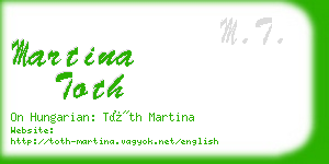 martina toth business card